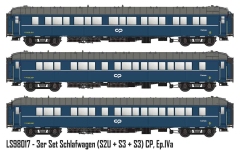LS Models LS98017 - H0 - 3-tlg. Set Schlafwagen, CP, Ep. IV